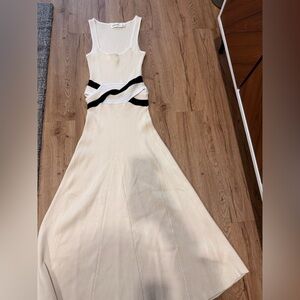 Sovere Chic Cream and Black Maxi Dress